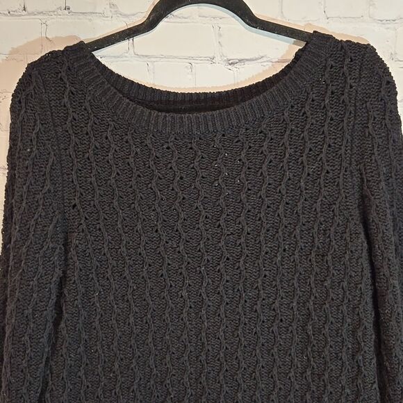 Talbot black chunky knit sweater size M - Picture 3 of 8